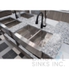 B924 APRON FRONT FARMHOUSE KITCHEN OFFSET BOWL SINK S. STEEL - Image 4